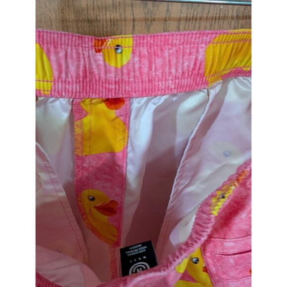 Neff Men's Small Medium Swim Pink Shorts With Yellow Rubber Ducks - Trunks Surf - Picture 9 of 10